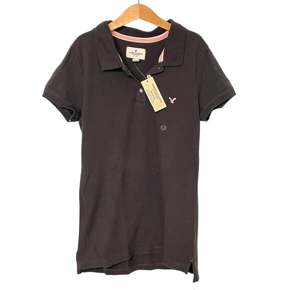 American Eagle Oufitters Brown Womens Polo S NWT - Picture 1 of 6